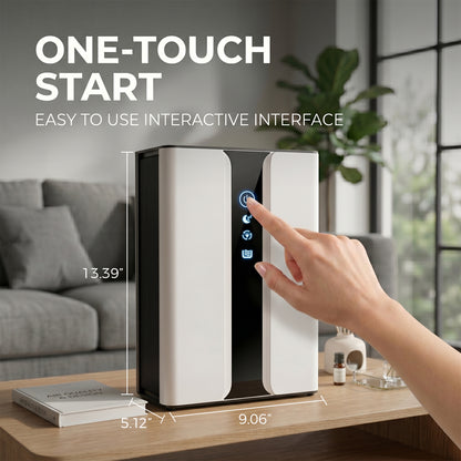 Reelexia Home Dehumidifier with 100 oz Large Water Tank, 1000 sq.ft Dehumidifiers for Bathroom, with Relaxing Ambient Light,Touchscreen Display