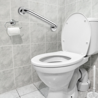 Hodvit 2 Pack 18 Inch Grab Bars for Bathtubs and Showers, Handicap Bathroom Safety Rail for Elderly, Anti Slip Shower Grab Bars Stainless Steel Shower Handle for Bathroom, Tub, Toilet, Bath (White)