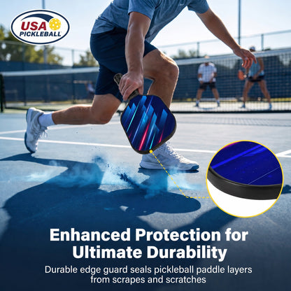 Feeray Pickleball Paddles Set of 2, USAPA Approved Lightweight Graphite Rackets with Honeycomb Core, 4 Balls and Backpack