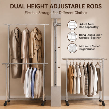 Riousery Wall Mounted Laundry Hamper with Removable Wash Bags, Foldable Double Laundry Basket, No Drill Suction Cup Laundry Organizer