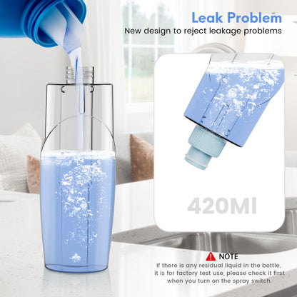 BIMZUC Spray Mop for Floor Cleaning Wet, with 14 oz Refillable Bottle and 3 Washable Microfiber Pads Home or Commercial Use, Blue