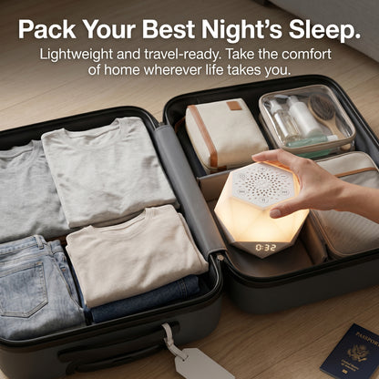 ZNQPLF Baby White Noise Machine, Bluetooth Sound Machine for Sleeping, 32 Sounds Portable Noise Machine with App Control & 8 Color Night Light，white
