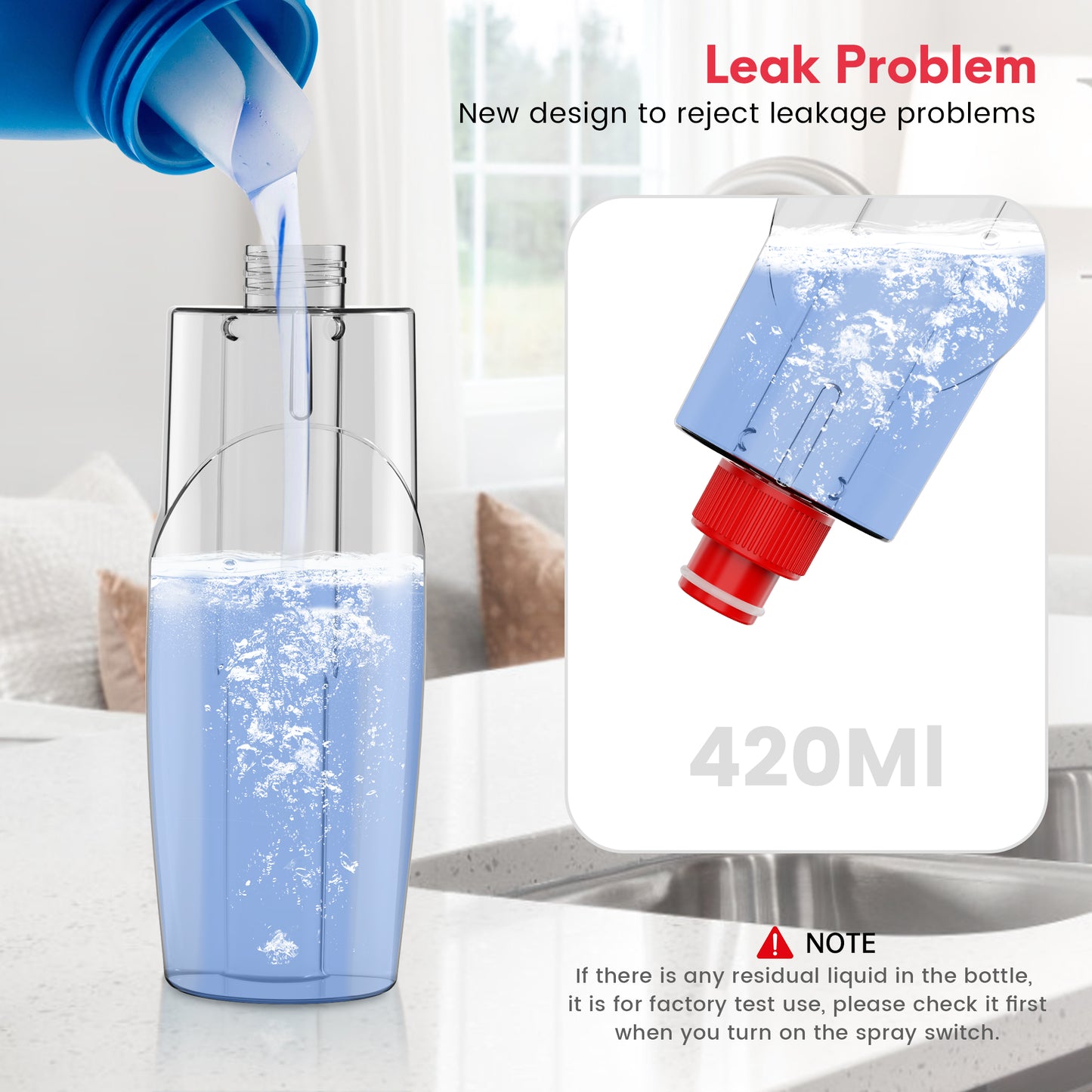 BIMZUC Spray Mop for Floor Cleaning Wet & Dry, with 14 oz Refillable Bottle and 3 Washable Microfiber Pads, Red