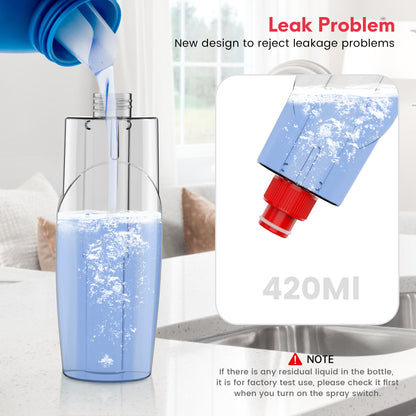 BIMZUC Spray Mop for Floor Cleaning Wet & Dry, with 14 oz Refillable Bottle and 3 Washable Microfiber Pads, Red