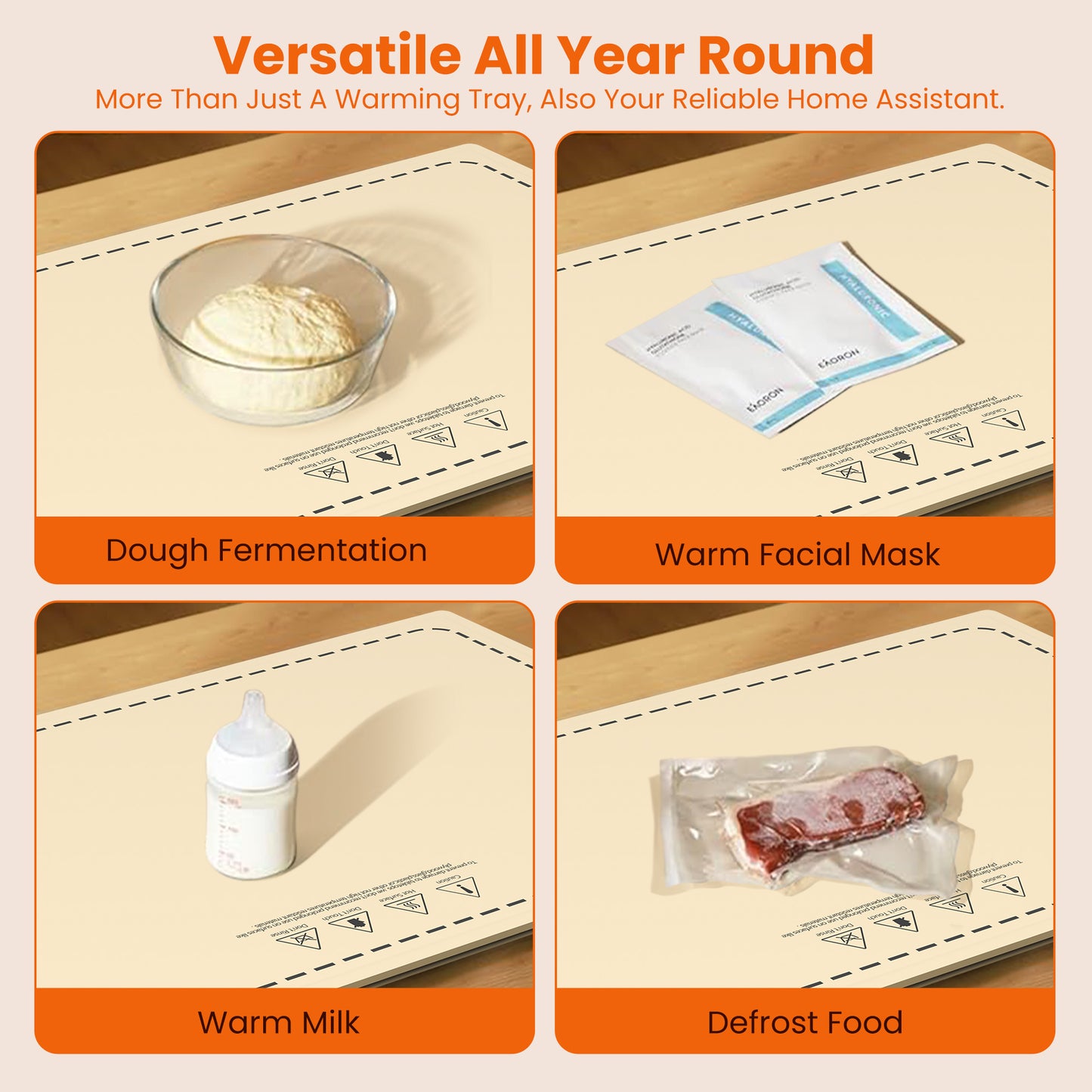 M Buder Food Warming Tray, Electric Warmer Mat, Adjustable Temperature, for Party, Family Dinner, Residential, Commercial