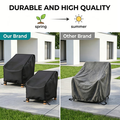 OHHANI Patio Chair Covers 2 Pack 210D Waterproof 34" W x 37" D x 36" H for Outdoor Lawn Garden Wicker Furniture