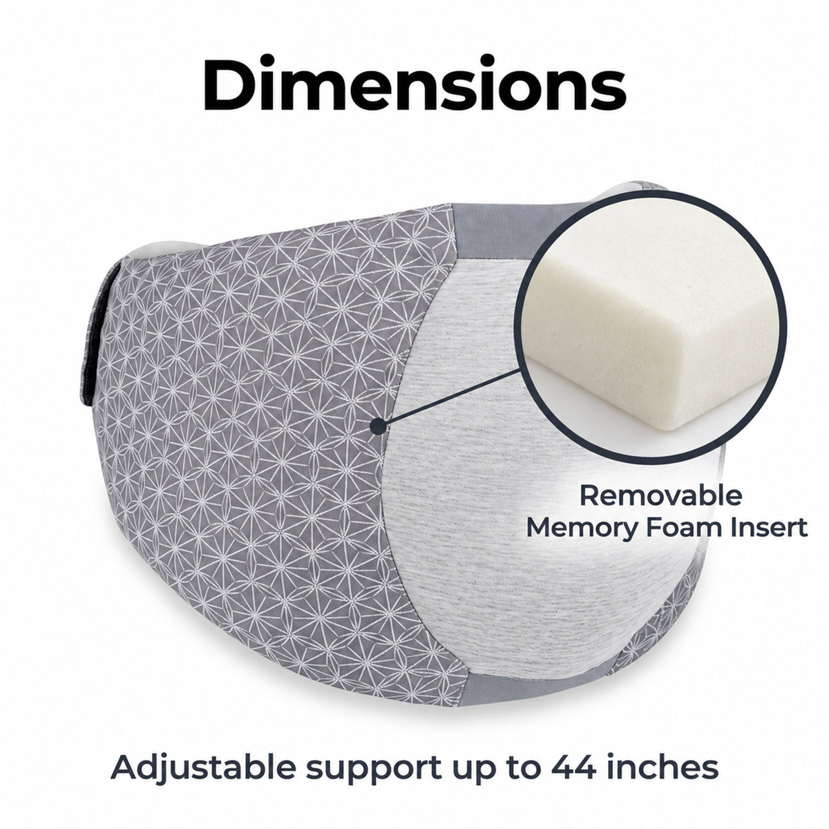 Haelhorneger Pregnancy Support Belt, Side Sleeping Maternity Belt with Memory Foam Belly Support, Adjustable Pregnancy Belt for Women, Gray