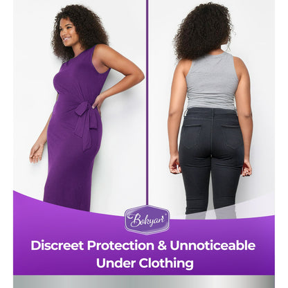 Bokyan Adult Incontinence Underwear for Women,Postpartum Bladder Leak Underwear,Disposable,L,36 Ct