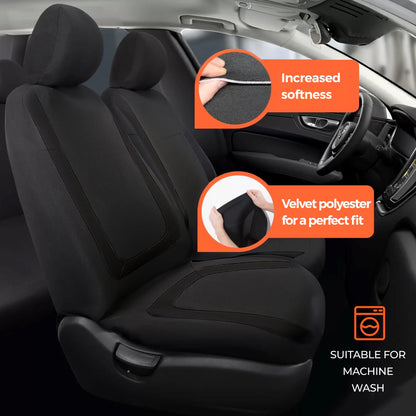 Floray Polyester Car Seat Covers Full Set - Universal Fit for Cars, SUVs, and Trucks