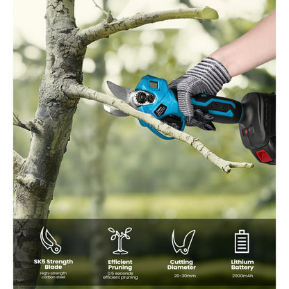 HOTREE Cordless Electric Pruning Shears with 2 Batteries, Adjustable 0.8 to 1.2 Inch Cutting Capacity and LCD Display for Garden