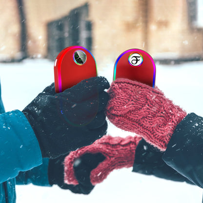 Madala Hand Warmers, 10000Mah Hand Warmers Rechargeable, 7 Changing Colors Lights Electric Hand Warmers, Reusable Hand Warmer for Outdoors, Hunting, Golf, Camping, Red