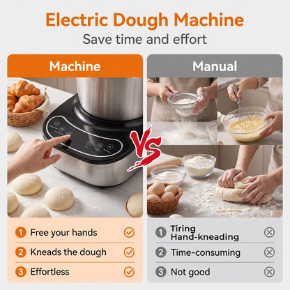 Casualife Automatic Electric Dough Maker, Multi-Functional Dough Mixer with Ferment Mode for Bread and Pizza