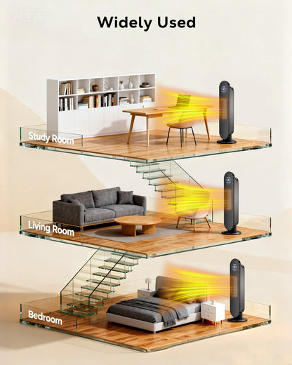 NFTIGB 25" Space Heater for Indoor Large Room, 1500w Oscillating Electric Heaters with Remote Fast Heating,New