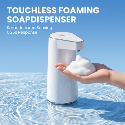 XSAPT Touchless Automatic Soap Dispenser, Rechargeable Foaming Hand Soap Dispenser, 4-Level Wall Mount, 300ml