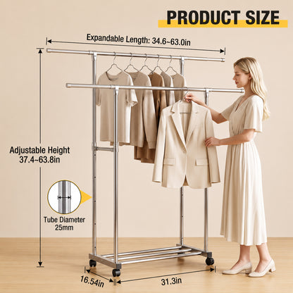 Riousery Wall Mounted Laundry Hamper with Removable Wash Bags, Foldable Double Laundry Basket, No Drill Suction Cup Laundry Organizer