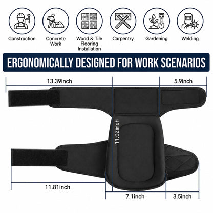 OHHANI Work Knee Pads, Heavy-Duty Foam Silicone Cushion, Adjustable Nylon Velcro Straps for Gardening, Tile Installation and Household Cleaning