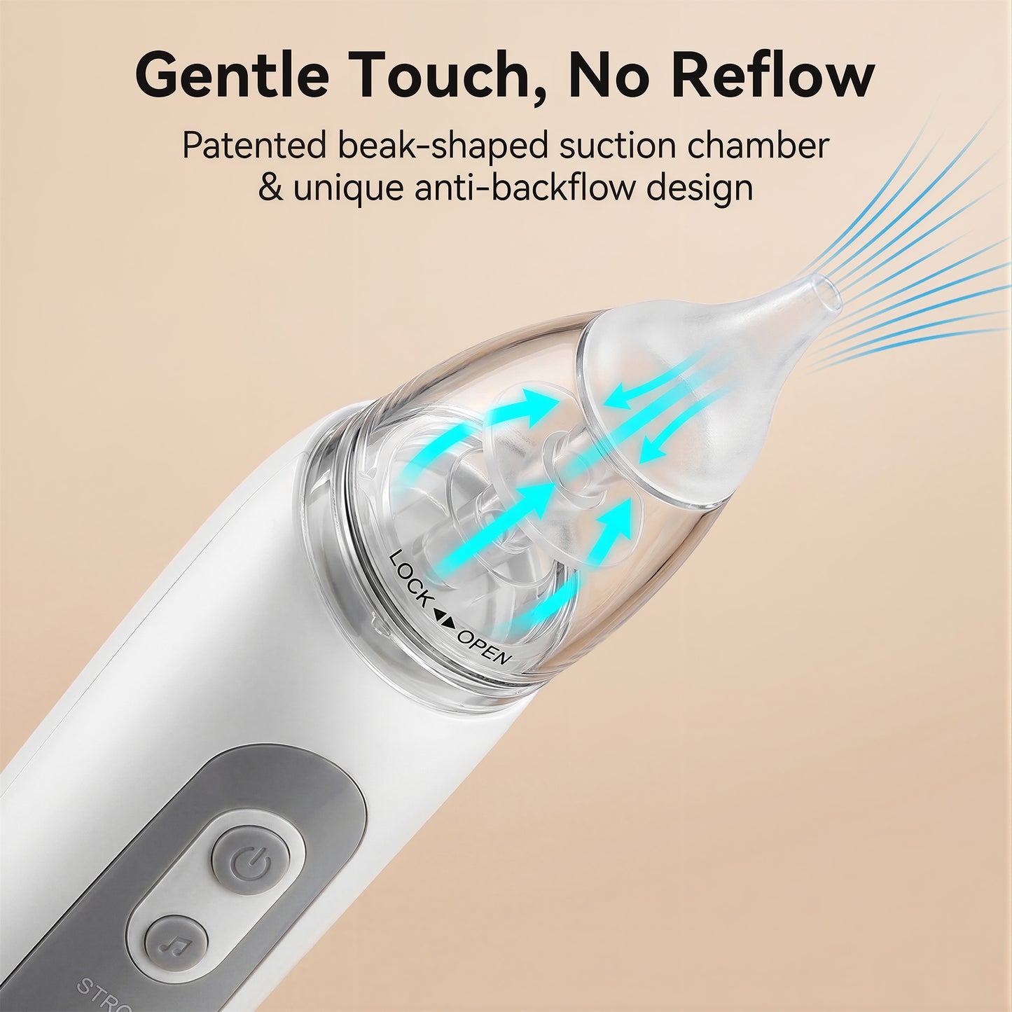 ZNQPLF Nose Sucker for Baby, Nasal Aspirator for Baby, Electric Nose Suction for Baby, Baby Nose Sucker, White