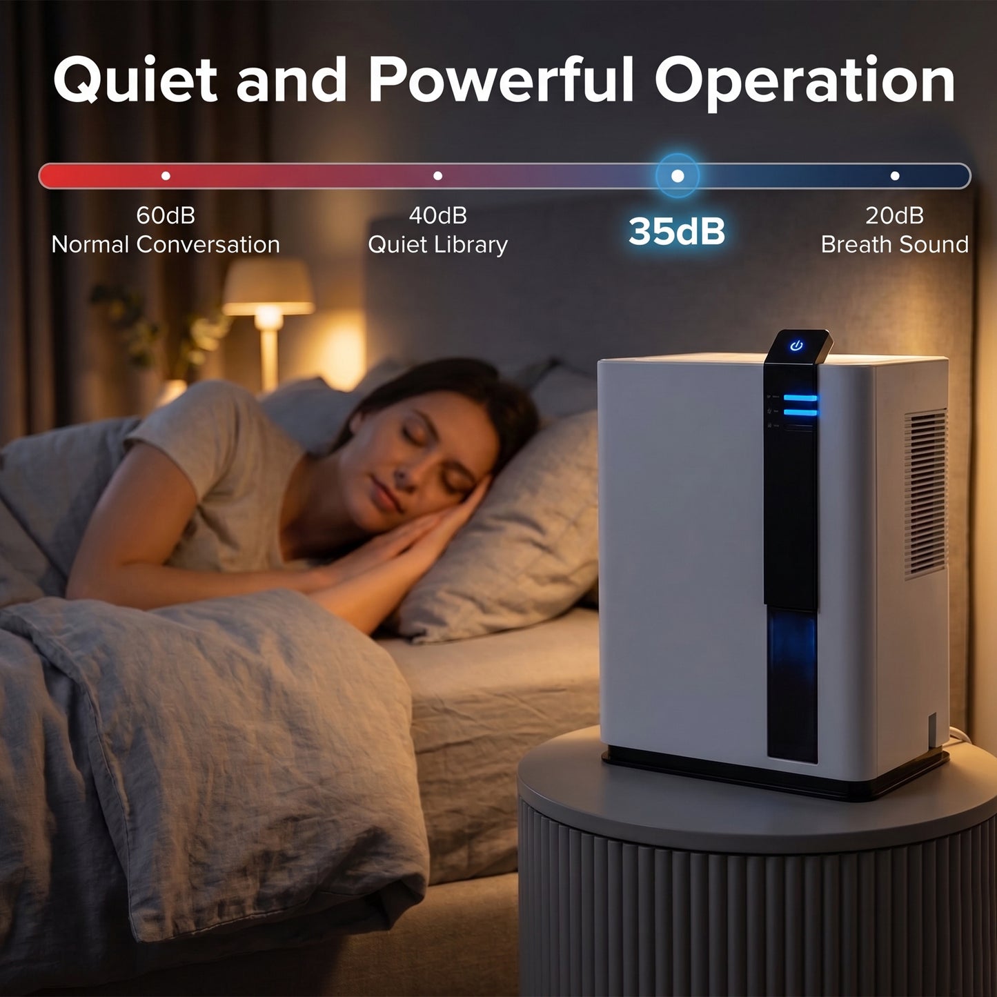 NFTIGB Dehumidifier for Home 100oz Water Tank, 1000 sq.ft Portable Dehumidifiers for Bathroom RV, with Auto Shut off 5 Colors LED Light