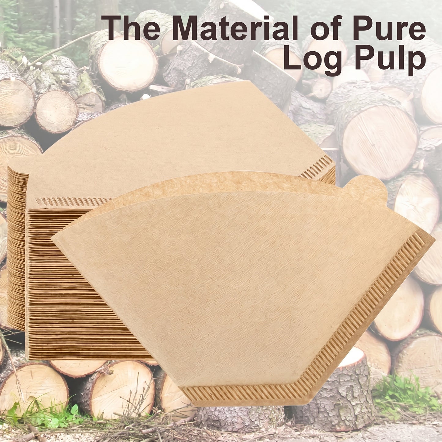 M Buder 200 Count Coffee Filters 2-4 Cup, Unbleached Coffee Filters, Natural Disposable Filter Paper for Coffee Maker