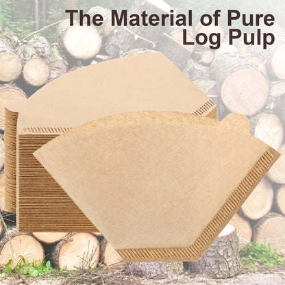 M Buder 200 Count Coffee Filters 2-4 Cup, Unbleached Coffee Filters, Natural Disposable Filter Paper for Coffee Maker