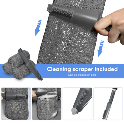 BIMZUC Spray Mop for Floor Cleaning Wet, with 14 oz Refillable Bottle and 3 Washable Microfiber Pads Home or Commercial Use, Gray