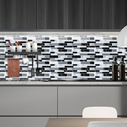 AOLIGO Peel and Stick Backsplash, Peel and Stick Backsplash for Kitchen, Self Adhesive Marble Grey Wall Tile (12" x 12" per Sheet, pack of 10pcs)