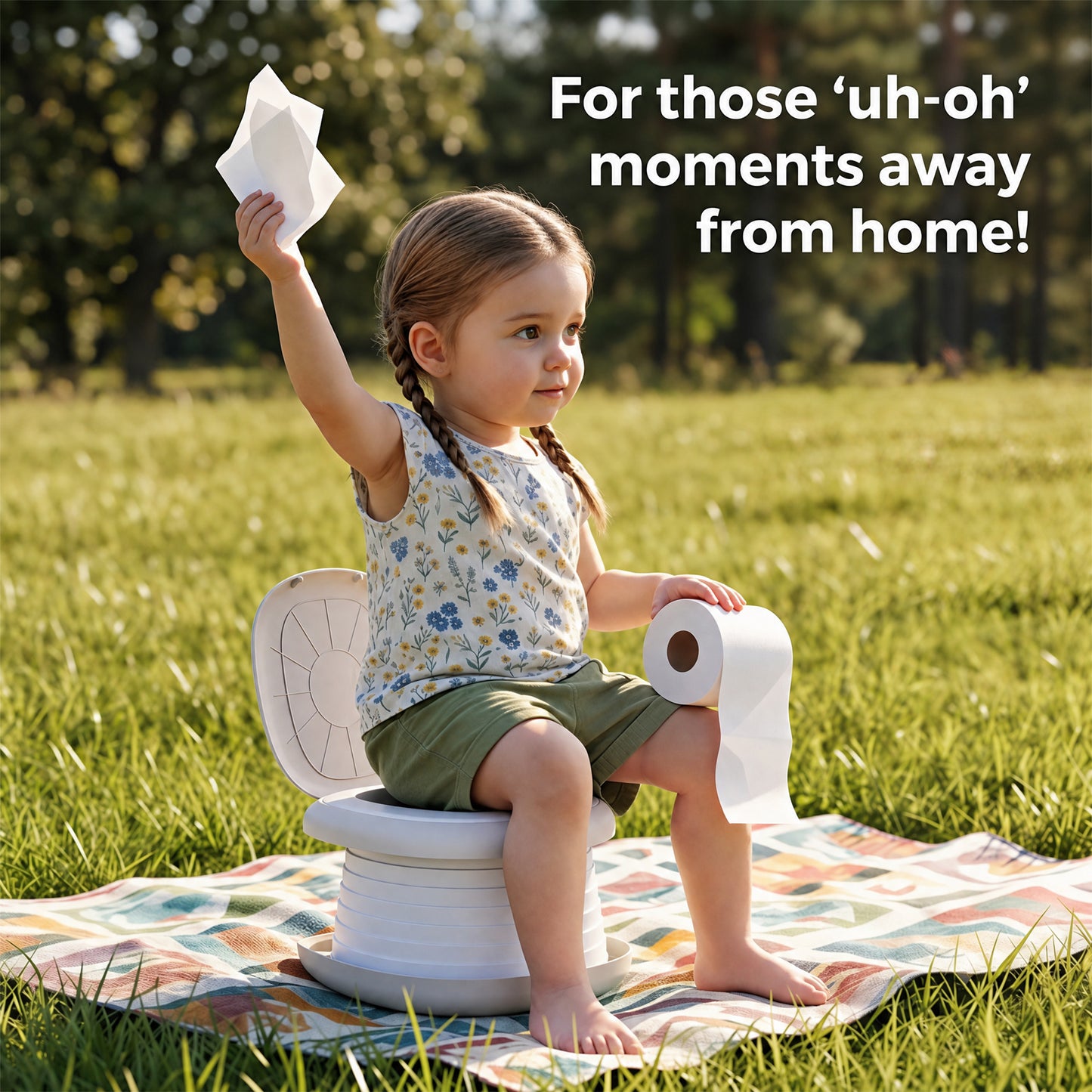 ZNQPLF Foldable Training Toilet, Portable Toilet for Kids, Travel Potty for Car Camping Outdoor Indoor.