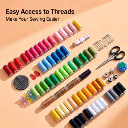 XSAPT 11.22 Inch Portable Sewing Kit, Complete Sewing Kit for Adults, Black, 240-Piece