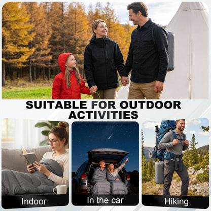 OHHANI Sleeping Bag for Adults Lightweight Backpacking, Comfort 40°F to 77°F, 87" x 30" Suitable for Camping, Hiking, Travel, Gray