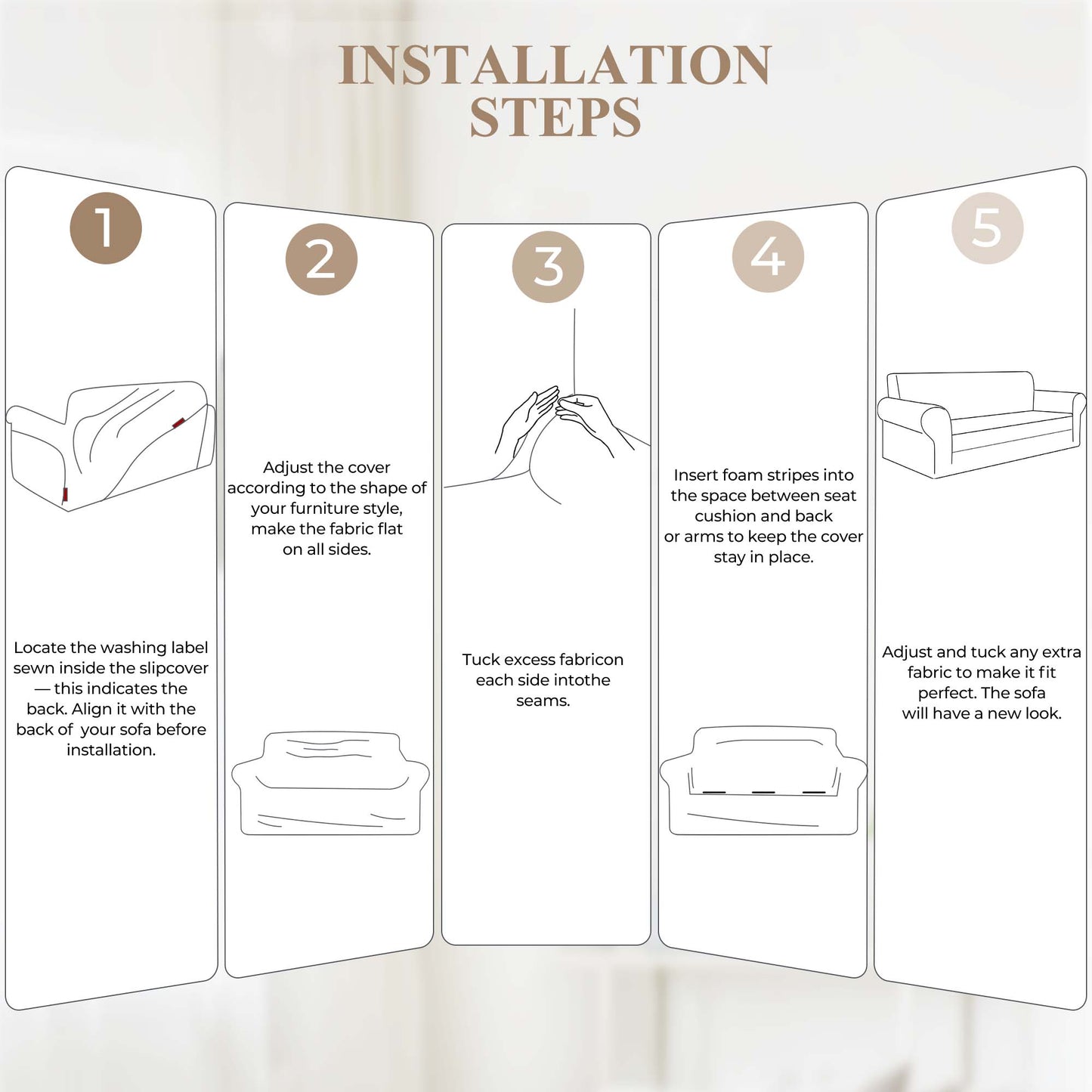 WEENEED Sofa Cover Non Slip Couch Cover Stretch Slipcover Leakproof Couch Protector for Kids Dogs Cats Pets, Dark Gray