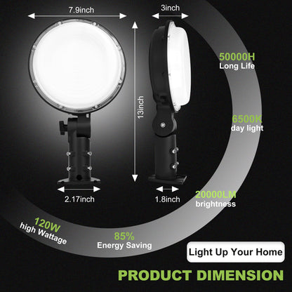 OHHANI LED Barn Light, 120W Outdoor Dusk to Dawn Security Light, 20000LM Daylight Waterproof for Yard