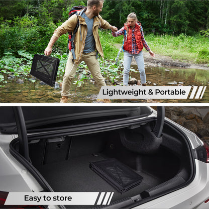 OHHANI Small Folding Grill Table, 2Ft Portable BBQ Table for Camping, Patio, Outdoor Dining & Picnic, Compact & Easy Storage, Black