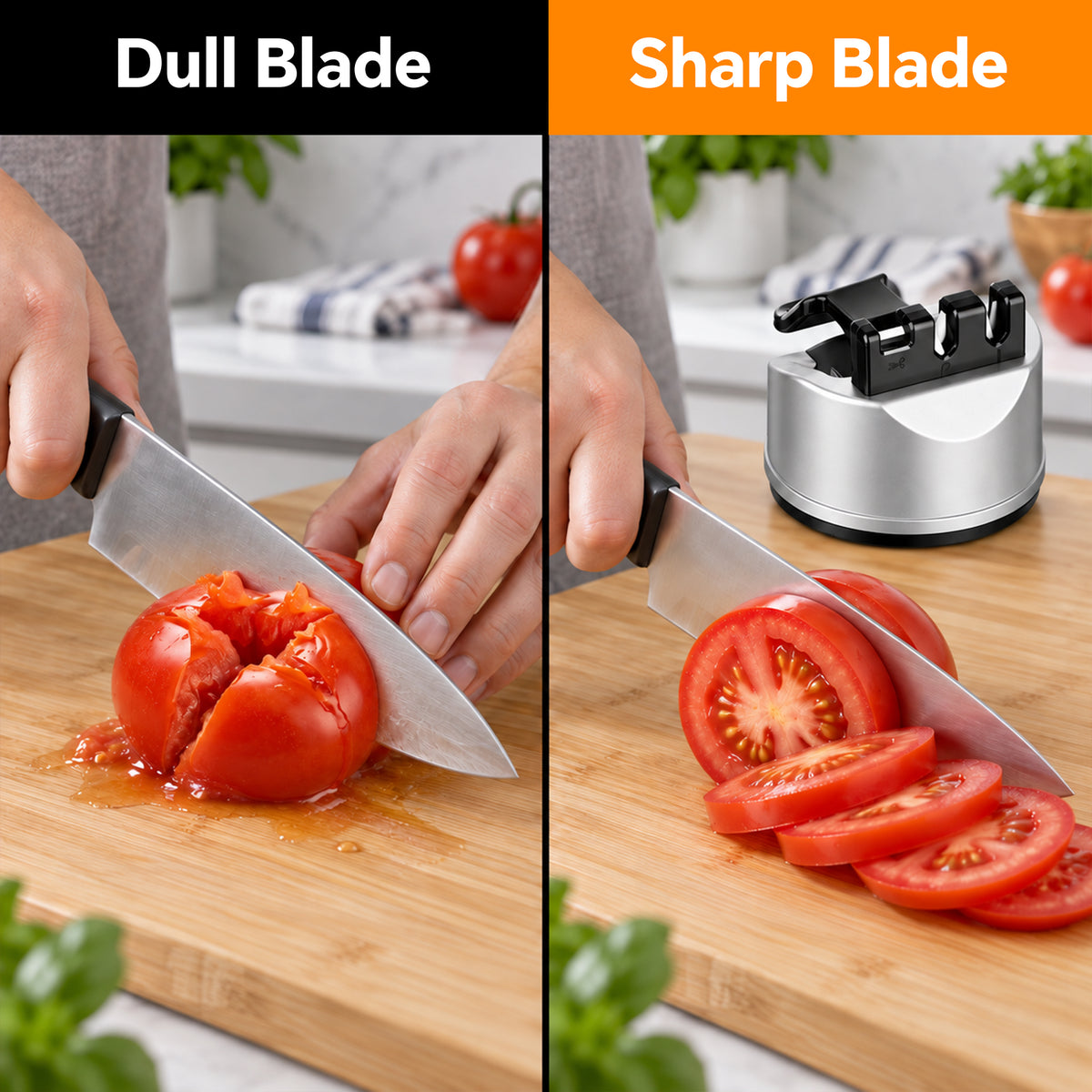 LZSDS 3-Stage Manual Knife Sharpener with Suction Base, Silver