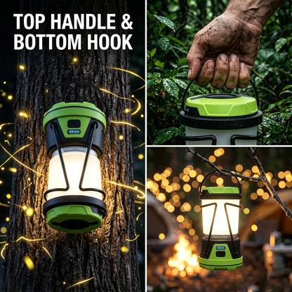 OHHANI Camping Lantern 2000LM 4000mAh Rechargeable Camping Lights with 4 Light Modes for Power Outages, Hiking, Fishing, Tents, Home