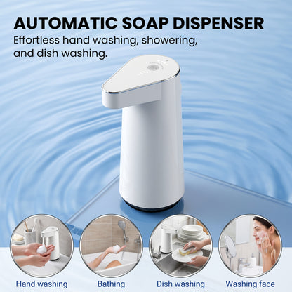 XSAPT Touchless Automatic Soap Dispenser, Rechargeable Foaming Hand Soap Dispenser, 4-Level Wall Mount, 300ml