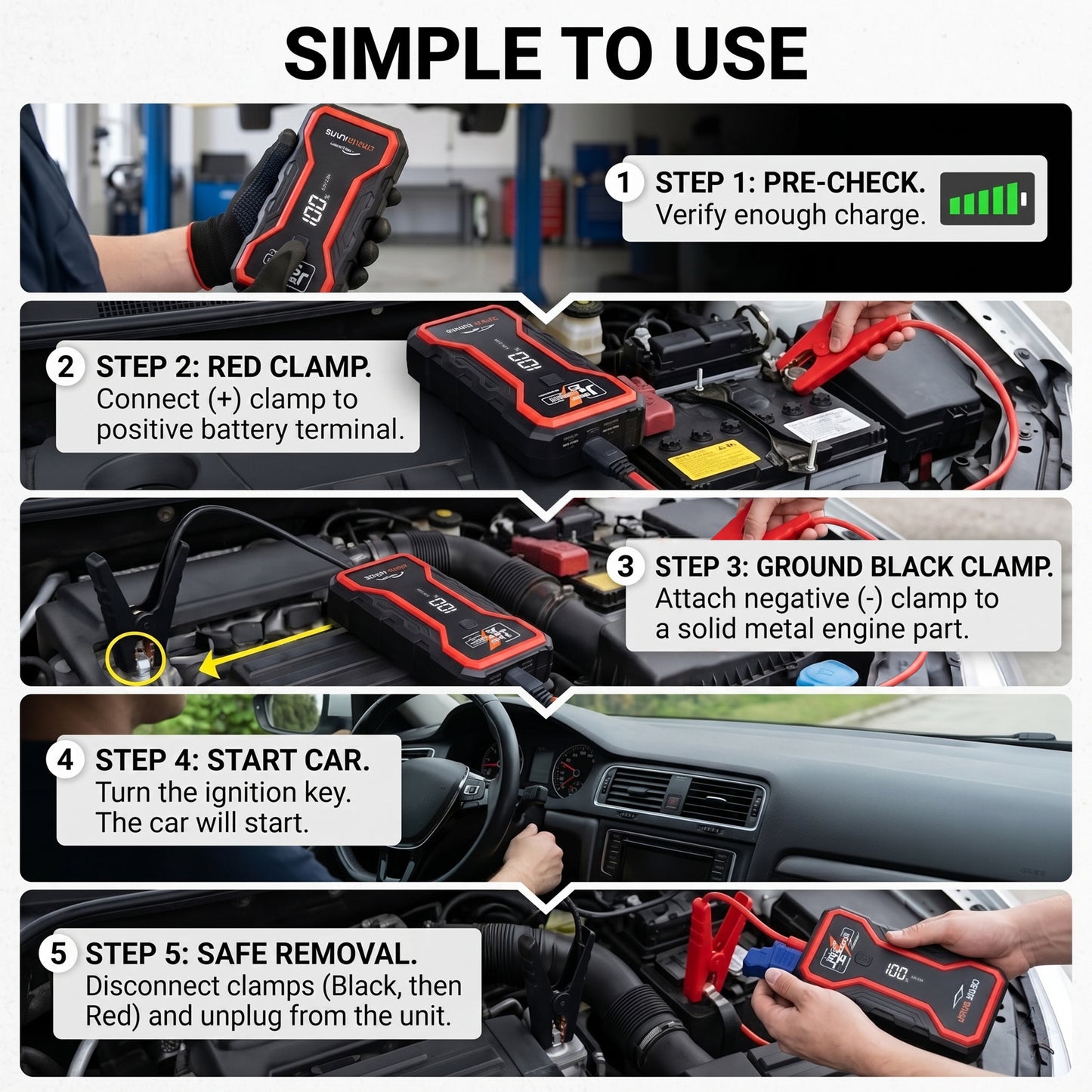MORSUMA 3200A 12V Peak Car Battery Jump Starter, 28000mAh Battery Jumper Starter Portable, Car Jump Starter Jumper Box for Car Battery Portable