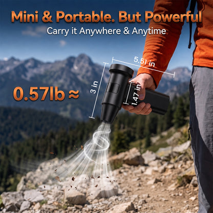 MORSUMA Portable Compressed Air Duster with Digital Display, 130000 RPM, Black, 1-Pack