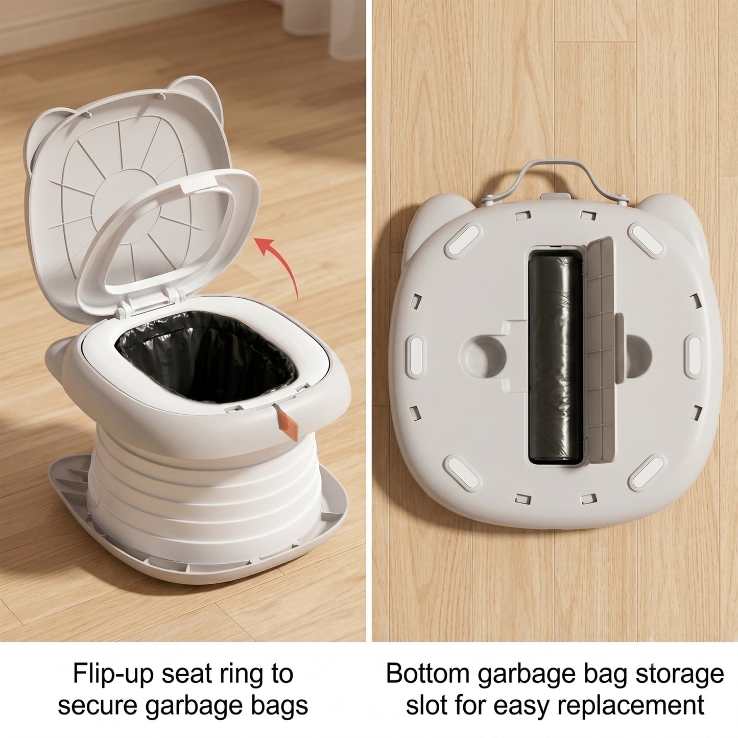ZNQPLF Foldable Training Toilet, Portable Toilet for Kids, Travel Potty for Car Camping Outdoor Indoor.