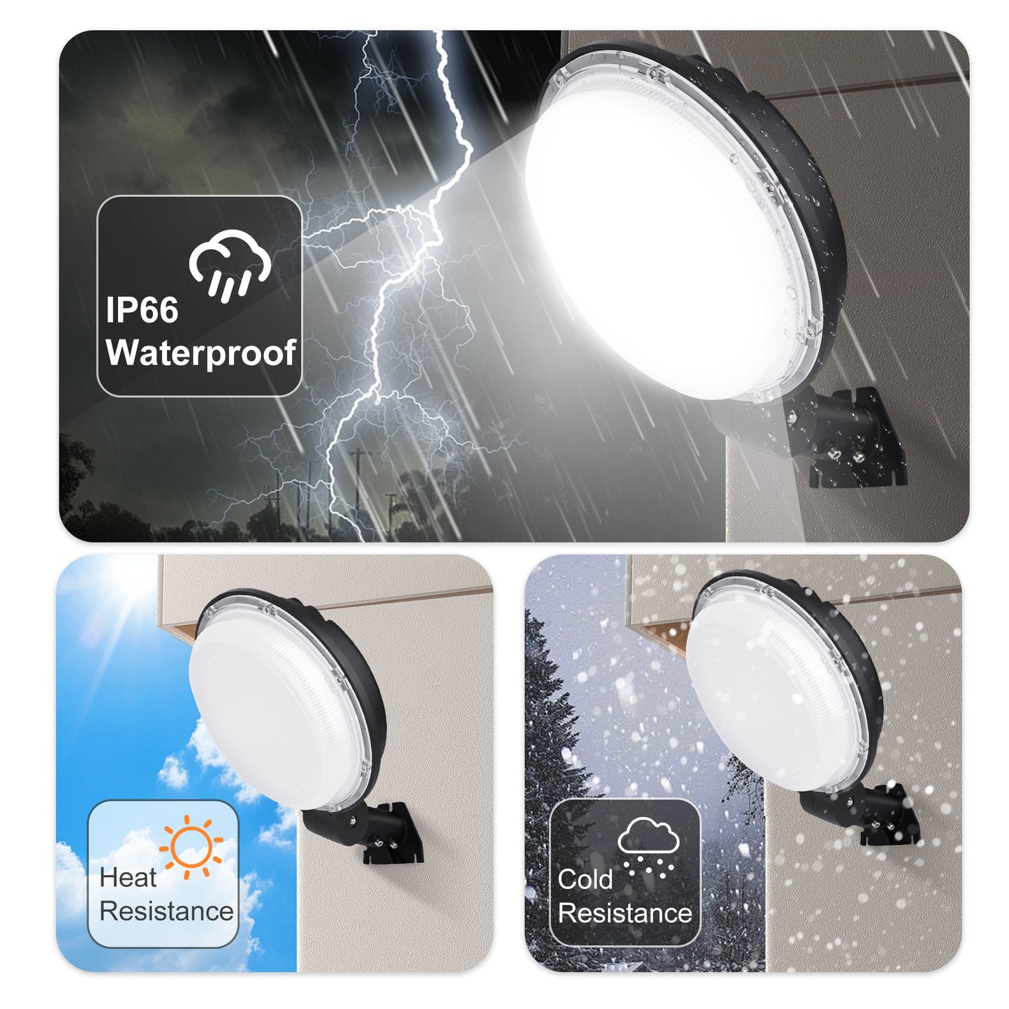 OHHANI LED Barn Light, 120W Outdoor Dusk to Dawn Security Light, 20000LM Daylight Waterproof for Yard