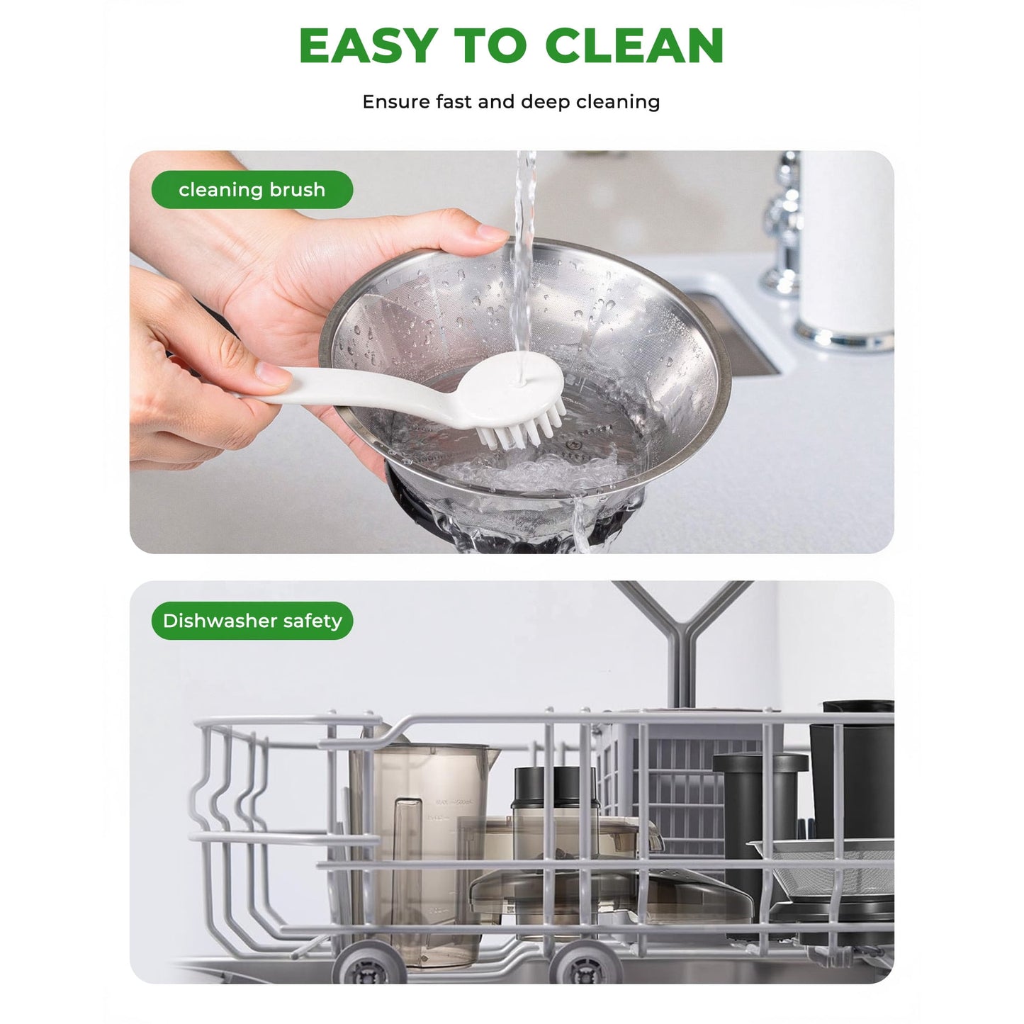 Electric Juicer Machine, 3″ Wide Feed Chute for Whole Fruits & Vegetables – Easy-Clean Design, Silver