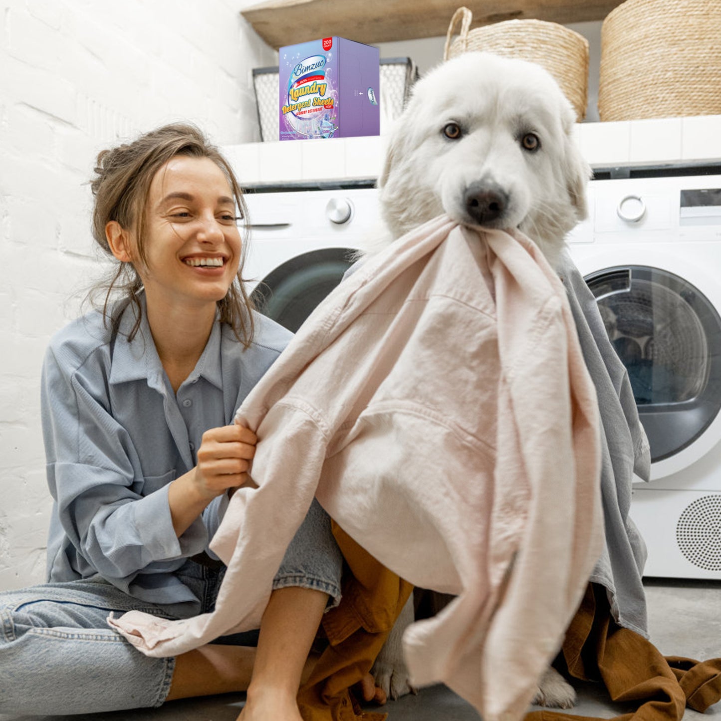 BIMZUC 200 Count Laundry Detergent Sheets up to 400 Loads, Fresh Linen Scent, Great for Travel