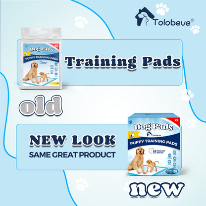 Tolobeve Dog Training Pads, XL, 26 in x 30 in, 55 Count Disposable Dog Pads, Puppy Pee Pads