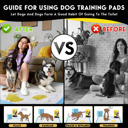 Tolobeve Dog Training Pads, XXL, 30 in x 36 in, 20 Count Disposable Dog Puppy Pee Pads