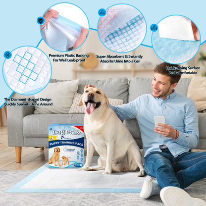 Tolobeve Dog Training Pads, XL, 26 in x 30 in, 30 Count Disposable Dog Pads, Puppy Pee Pads