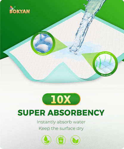 BOKYAN Bed Pads for Incontinence Disposable, 36 x 36 Waterproof Underpads, Maximum Absorbent Unisex Large Chucks Pad, Bed Liners Chux for Adults, Kids and Pets, XXL (50 Count)