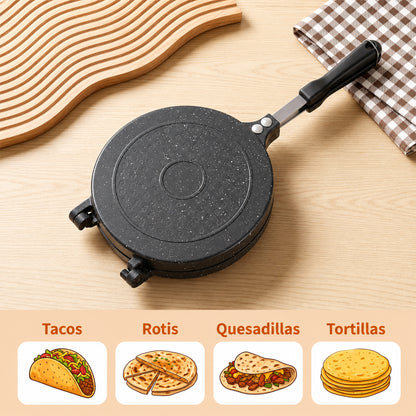 LZSDS Double Sided Frying Pan Nonstick, 2-in-1 Pancake Pan and Sandwich Maker with Locking Handle for Stovetop