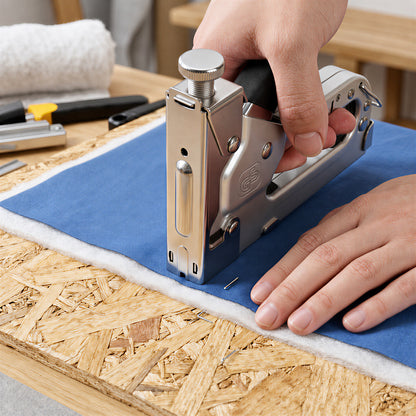 LZSDS 3 in 1 Heavy Duty Staple Gun for Woodworking, Manual Nail Gun Brad Nailer with Remover for Upholstery Carpentry DIY