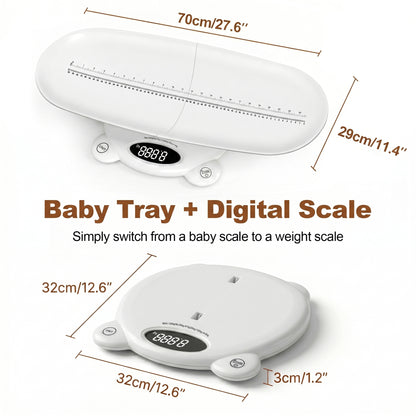 ZNQPLF Baby Scale, Infant Scale for Baby Adult and Pet, Baby Scales for Weighing Newborns, White, 265lb Max Capacity.