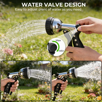 OHHANI Garden Hose Nozzles with 10 Spray Patterns Flow Control for Garden Watering, Car Washing, Window Cleaning, Pets Bathing