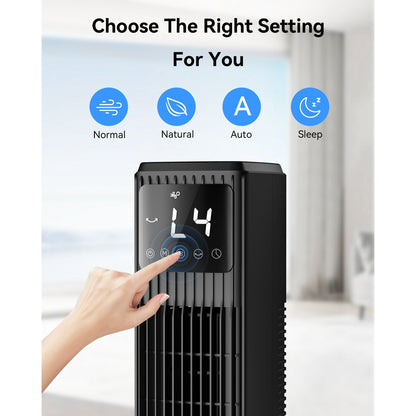 NFTIGB Tower Fans for Home, 36" Oscillating Floor Fan with Remote, 4 Speed 4 Modes,12H Timer,New